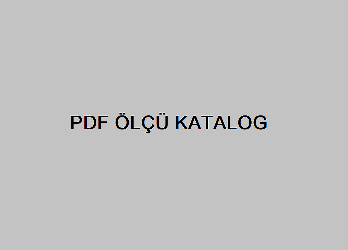 PDF  KATALOG - REDÜKTÖR-ÖLÇÜ-BİRİMLERİ 